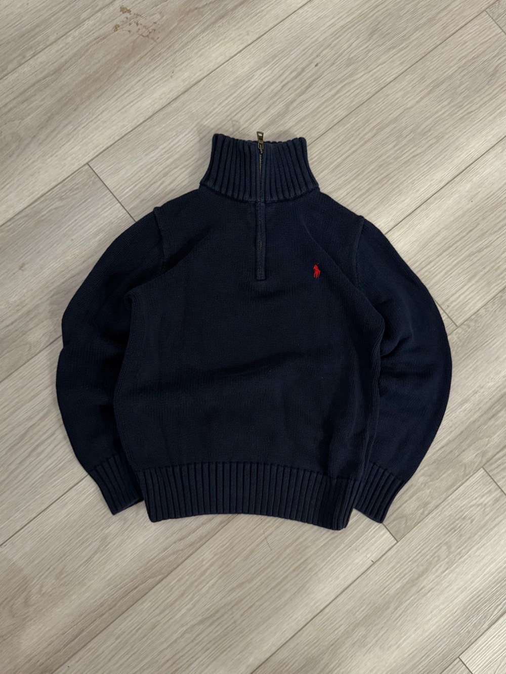 Kids Navy blue Polo Ralph Lauren quarter zip sweater